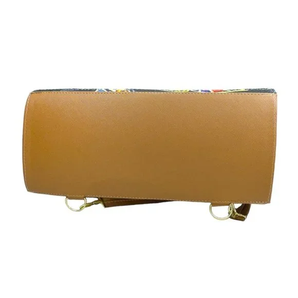 Artisan Made Frida Kahlo Canvas Faux Leather Tote Backpack From Coyoacan Mexico - Picture 13 of 14